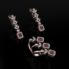 ring earrings 161 jewelry luxury elegant gem gold silver wedding diamond earring bracelet necklaces pendant rhinoceros accessory beauty fashion design cad rings 3d print model - Mito3D