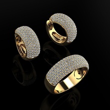 ring earrings 162 jewelry luxury elegant gem gold silver wedding diamond earring bracelet necklaces pendant rhinoceros accessory beauty fashion design cad rings 3d print model - Mito3D