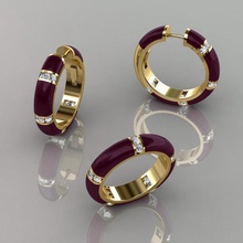 squillare orecchini 42 gioielleria lusso elegante gemma oro argento nozze diamante orecchino braccialetto collane pendente rinoceronte accessorio bellezza moda design cad gioiello anelli 3d print model - Mito3D