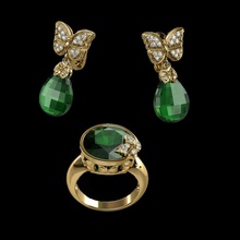ring earrings 47 jewelry luxury elegant gem gold silver wedding diamond earring bracelet necklaces pendant rhinoceros accessory beauty fashion design cad jewel rings 3d print model - Mito3D