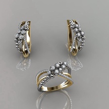ring earrings 49 jewelry luxury elegant gem gold silver wedding diamond earring bracelet necklaces pendant rhinoceros accessory beauty fashion design cad jewel rings 3d print model - Mito3D