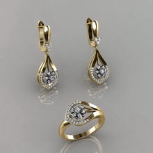 ring earrings 62 jewelry luxury elegant gem gold silver wedding diamond earring bracelet necklaces pendant rhinoceros accessory beauty fashion design cad jewel rings 3d print model - Mito3D