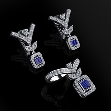 squillare orecchini 68 gioielleria lusso elegante gemma oro argento nozze diamante orecchino braccialetto collane pendente rinoceronte accessorio bellezza moda design cad gioiello anelli 3d print model - Mito3D