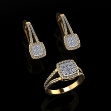 squillare orecchini 75 gioielleria lusso elegante gemma oro argento nozze diamante orecchino braccialetto collane pendente rinoceronte accessorio bellezza moda design cad gioiello anelli 3d print model - Mito3D