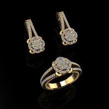 squillare orecchini 76 gioielleria lusso elegante gemma oro argento nozze diamante orecchino braccialetto collane pendente rinoceronte accessorio bellezza moda design cad gioiello anelli 3d print model - Mito3D