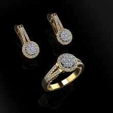 yüzük küpe 82 takı lüks zarif mücevher altın gümüş düğün elmas bilezik kolyeler kolye gergedan aksesuar güzellik moda tasarım cad yüzükler 3d print model - Mito3D