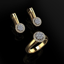 ring earrings 86 jewelry luxury elegant gem gold silver wedding diamond earring bracelet necklaces pendant rhinoceros accessory beauty fashion design cad jewel rings 3d print model - Mito3D