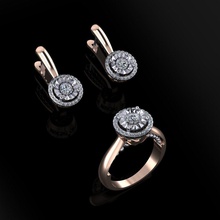 squillare orecchini 87 gioielleria lusso elegante gemma oro argento nozze diamante orecchino braccialetto collane pendente rinoceronte accessorio bellezza moda design cad gioiello anelli 3d print model - Mito3D