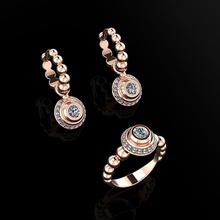 squillare orecchini 90 gioielleria lusso elegante gemma oro argento nozze diamante orecchino braccialetto collane pendente rinoceronte accessorio bellezza moda design cad gioiello anelli 3d print model - Mito3D