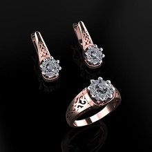 ring earrings 91 jewelry luxury elegant gem gold silver wedding diamond earring bracelet necklaces pendant rhinoceros accessory beauty fashion design cad jewel rings 3d print model - Mito3D