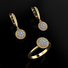 ring earrings 92 jewelry luxury elegant gem gold silver wedding diamond earring bracelet necklaces pendant rhinoceros accessory beauty fashion design cad jewel rings 3d print model - Mito3D