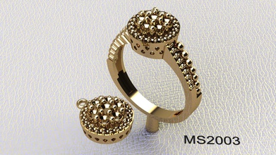 ring earrings necklace jewelry precious gold gem silver jewel diamond other 3d print model - Mito3D