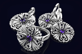 squillare orecchini collana 131 3d gioielleria diamante oro gioiello anelli 3d print model - Mito3D
