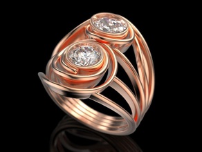 anneau de huit bijoux la boucle d'impression 3dprinted imprimable les anneaux conception l'anneau joyau or mode printabl l'impression d'autres le prototypage d'argent artring 3d print model - Mito3D