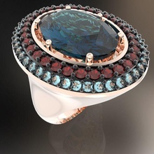 ring elegance jewelry jewellery gem gemstone diamond emerald sapphire brilliant topaz rings 3d print model - Mito3D