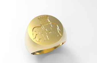 ring Elefant Schmuck 3d drucken Mode Schönheit Elefanten bedruckbar ist gold Silber Ringe sterling Mode-Schönheit cnc finger 3d print model - Mito3D