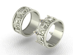 squillare elefante oro argento gioielleria nozze diamante savana africa scimpanzé mammifero ingombrare korps animali anelli 3d print model - Mito3D