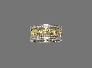 squillare elefanti n 209 gioielleria lusso sterlina argento oro stampabile gioiello fidanzamento diamante nozze moda bellezza solitario stampa braccialetti ciondoli anelli 3d print model - Mito3D