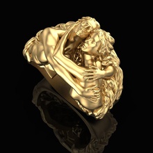 ring of umarmung gold schmuck silber druckbar juwel mode sterling schönheit ringe 3d print model - Mito3D
