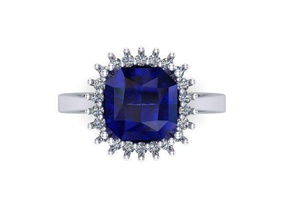 anillo Esmeralda 36 joyería joya lujo brillante diamante anillos 3d print model - Mito3D