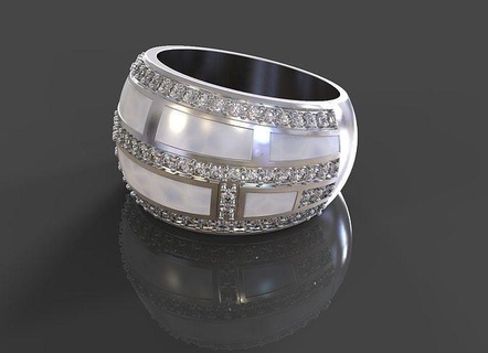 ring enamel printable 3d model design cnc milling ring earring jewel gold silver pendant jewelry enamel diamond ring gem platinum rings  3d print model - Mito3D