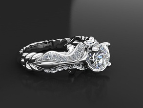 anello engagement04 gioielli di fidanzamento matrimonio diamante oro da sposa anelli 3d print model - Mito3D
