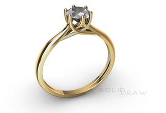 anello di fissaggio solitario in 3d il modello stampa gioielli oro fidanzamento stampabile gemma gioiello diamanti argento moda d'oro engagem preziosi diamante disco platino 3dfile la sterlina anelli 3d print model - Mito3D