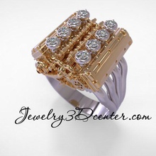 anillo de motor 24 la joyería silwer poder gem diamante los anillos oro moda sterling imprimible y belleza ruby solitaire diamant plata vintag joya 3d print model - Mito3D