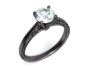 anello incisione 01 gioielli incidere di fidanzamento gemma incisore argento stampabile disco platino oro blackgold anelli 3d print model - Mito3D