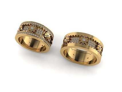 anel engre joalheria ouro imprimível jóia diamante gema moda platina brilhante jóias prata roupa argolas 3d print model - Mito3D