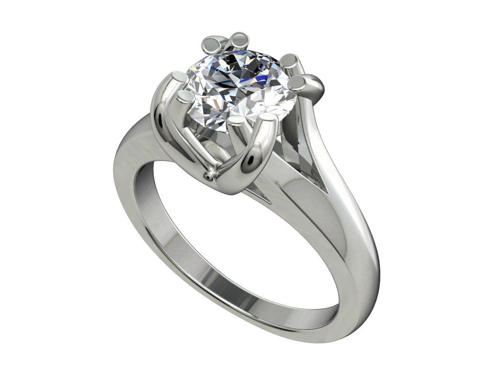 ring eps solitaire jewelry rings models model jewelers gold wedding engagement printing industrial other 3D print model - Mito3D