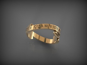 bague esse quam videri bijoux de l'anneau joyau mariage or vêtements d'argent la sagesse sapience les anneaux 3d print model - Mito3D