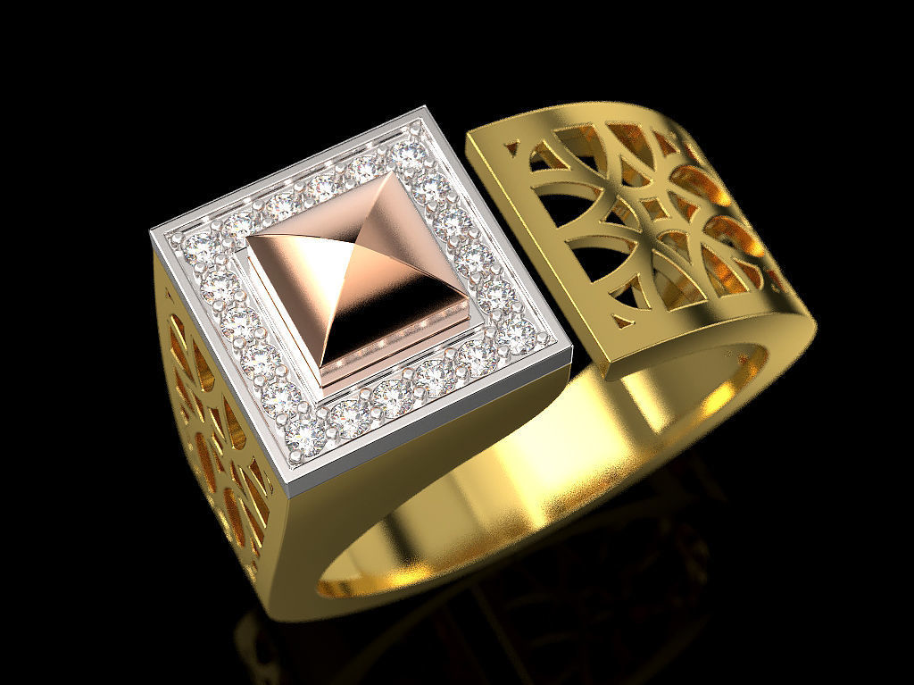 ring ätna schmuck drucken 3dprinted druckbar ringe design juwel golden mode drucken gold prototyp entwickeln 3D print model - Mito3D