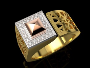 anel etna joalheria impressão 3dprinted jóias imprimível argolas projeto jóia dourado moda ouro prototipagem 3d print model - Mito3D