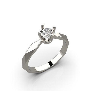 bague facettes engagement bijoux or imprimable argent anneaux mariage 3dmodel 3d print model - Mito3D