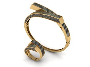 anel fantasia isolado joalheria ouro moda metálico prata branco brilhando acessório 3d print model - Mito3D