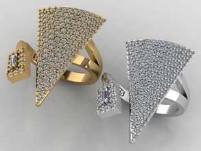 Ring Mode Schmuck Luxus druckbar Diamant Engagement Schönheit Gold brillant Juwel Ringe 3d print model - Mito3D
