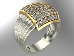 bague mode bijoux imprimable engagem platine or argent diamant brillant mariage budget engagement beauté 3d print model - Mito3D