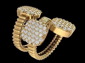 ring fashion gold printable diamond platinum gem luxury modern jewelry silver jewellery wedding engagement brilliant brillant rings david yurman woven 3d print model - Mito3D