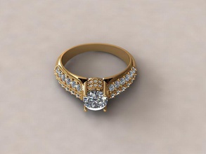 ring weiblich stein steine gold finger phalanx schmuck ringe 3d print model - Mito3D