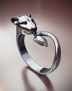 bague femelle lionne mariage luxe bijoux argent imprimable anneaux 3d print model - Mito3D
