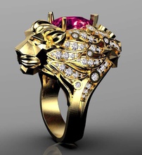 bague femelle lion bijoux chat puma jaguar léopard or argent diamant guépard bracelet boucles d'oreilles anneaux 3d print model - Mito3D