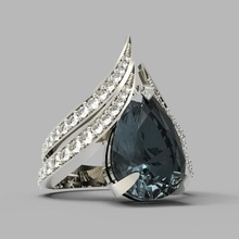 ring Feuer-Juwel Schmuck kostbar Luxus Mode Juwel genial Diamant-ring bedruckbar ist Mode-Schönheit Silber Ohrring Saphir engagement gem brillant ruby diamant Ringe gold 3d print model - Mito3D