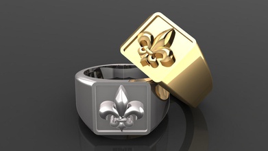 bague fleur lissse bijoux de l'anneau imprimable hommes la mode les anneaux 3d print model - Mito3D