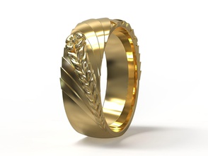 anello fiore gioielli jewelri anelli rin oro argento diamante gioiello gemma brillante 3dprinting 3d la stampa perfetto moderna zbrush orecchino gli orecchini 3d print model - Mito3D