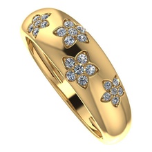 ring flower gold jewellery rhino5 mgx stl jewelry rings printable gem white nature diamond fashion brilliant beauty brillant sterling 3d print model - Mito3D