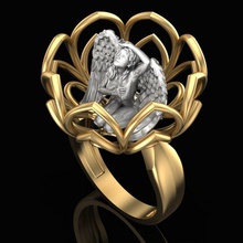 Ring Blume Engel Schmuck Gold Silber Juwel Mode cnc Ringe 3d print model - Mito3D