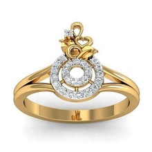squillare fiore diamante gioielleria moda gioiello stampabile argento oro engagement bianca nozze Fidanzamento matrimonio brillante anelli 3d print model - Mito3D