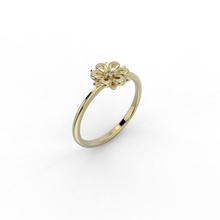 ring blumen zart diamant schmuck juwelen ringe juwel mode gold engagem silber engagement stein schönheit solitär 3d print model - Mito3D