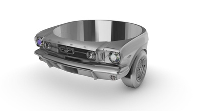 anel vau mustang ouro carros 3dprinted carro dourado jóia músculo joalheria impressão imprimível prototipagem prata argolas 3d print model - Mito3D